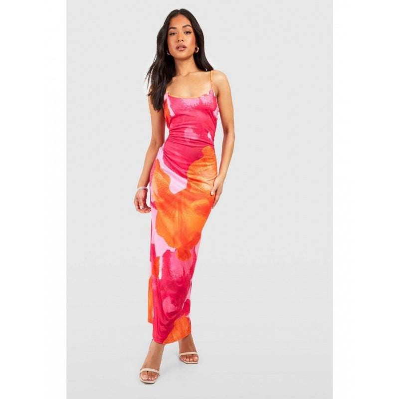 Damen Maxikleid mit floralen Highlights und komfortablem Schnitt Drune