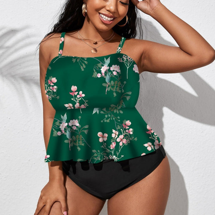 Damen Badeanzug mit schickem Flatterrock und floralem Design Drune
