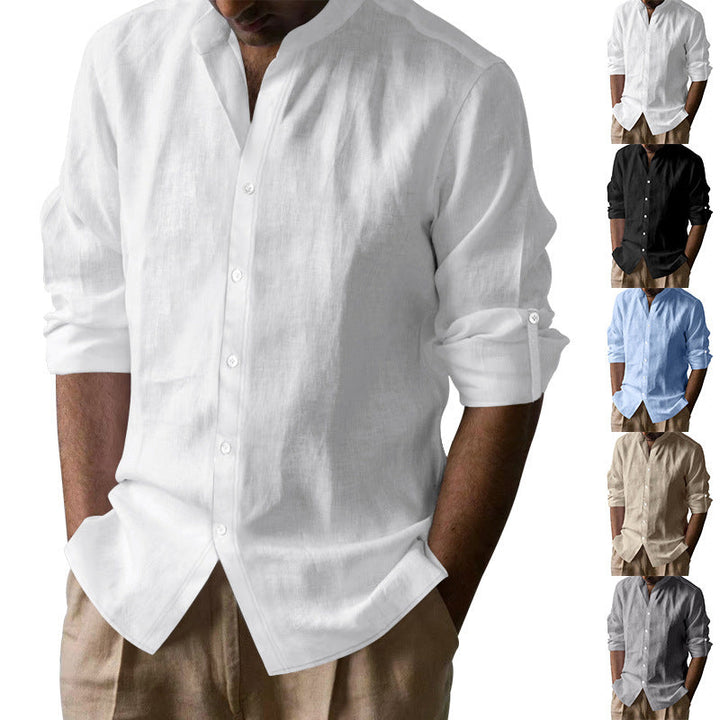 Herren Langarmhemd im lässigen Look mit eleganten Knopfdetails Drune