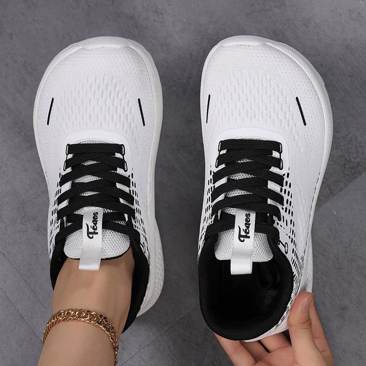 Damen nan ergonomischer Komfort-Sneaker mit nahtlosem Maschenoberteil und keilförmiger Dämpfung Drune
