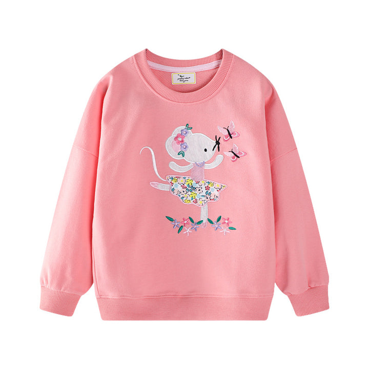 Mädchen Sweatshirt mit verspieltem Mäuse-Design Drune