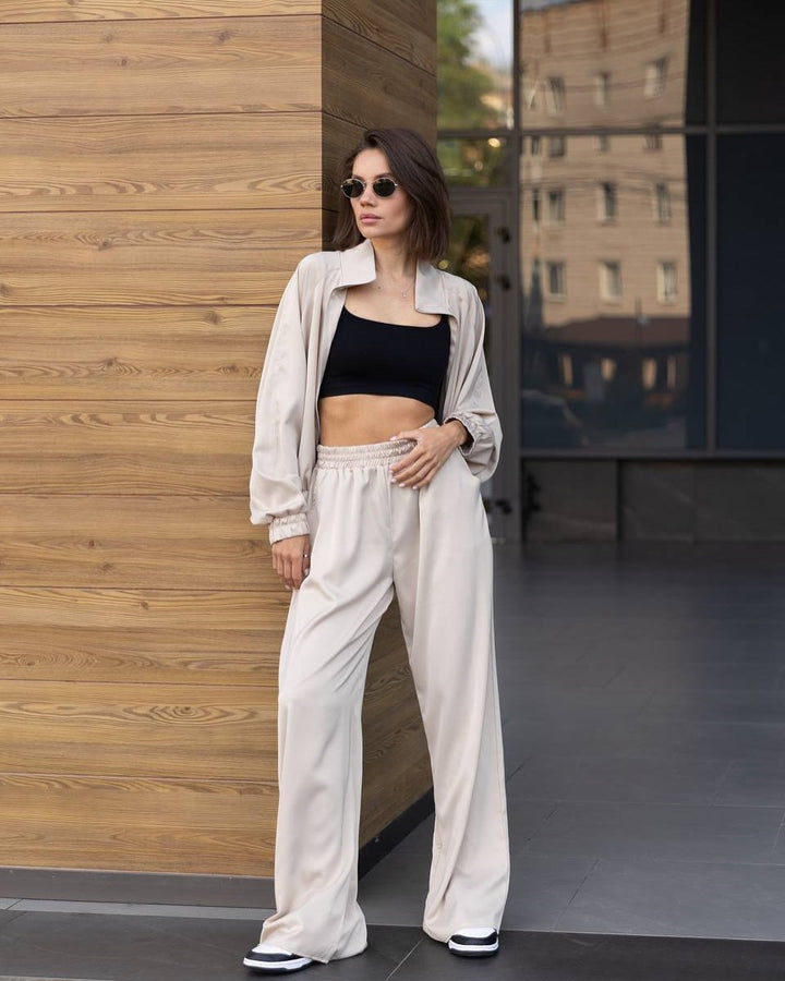 Damen elegantes und lässiges Lounge-Set mit weitem Schnitt Drune