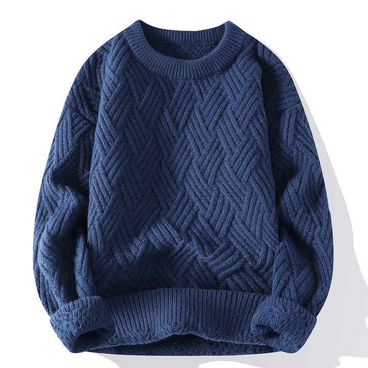 Damen nan grobgestrickter Oversize-Pullover mit Zopfmuster und elastischem Rippbund Drune