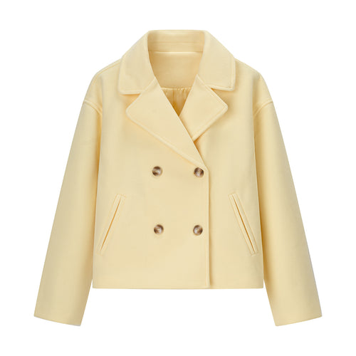 Damen elegante Übergangsjacke mit doppelter Knopfleiste und weichem Obermaterial Drune