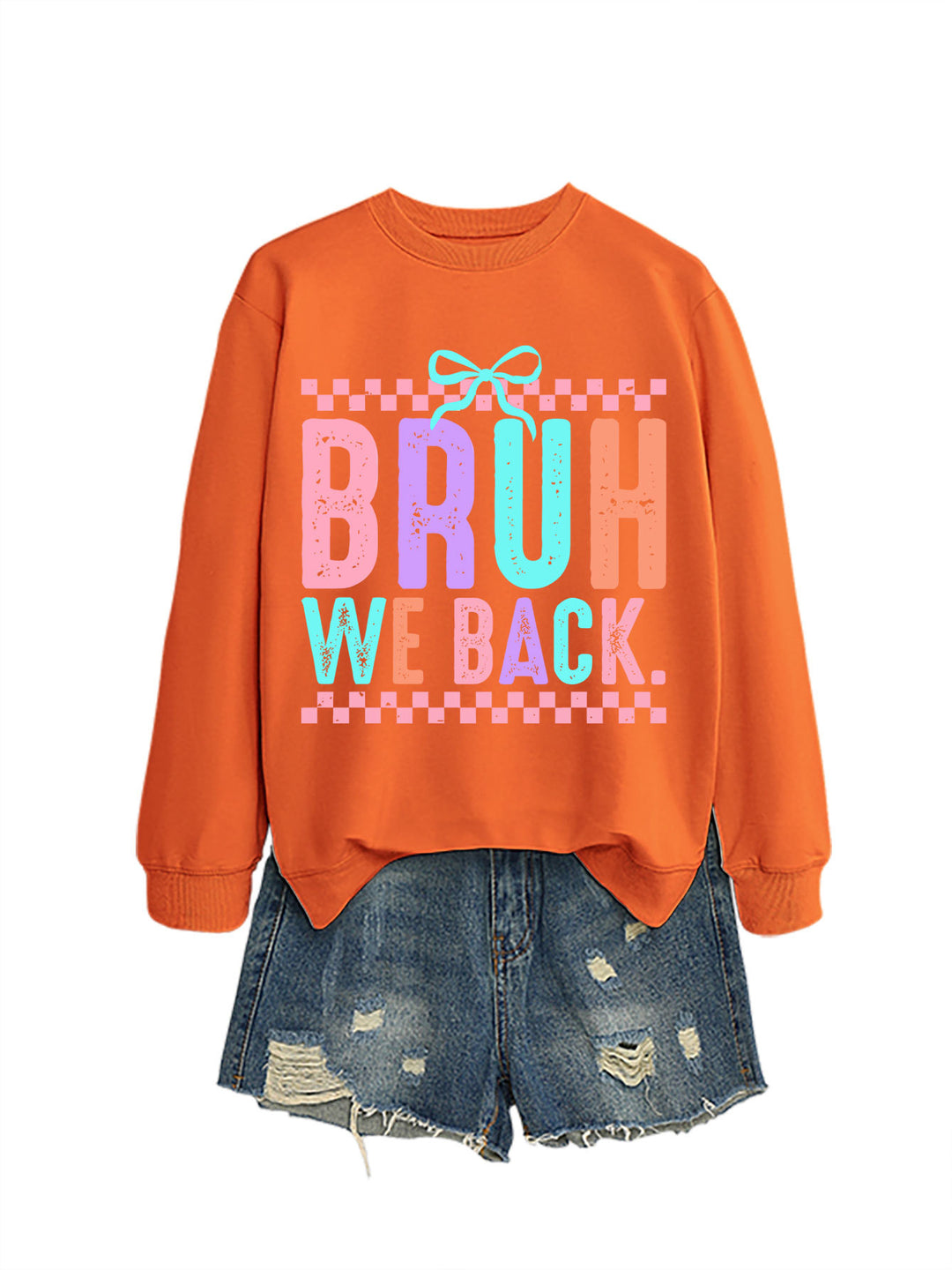 Damen Sweatshirt mit fröhlichem Druck und bequemer Passform Drune