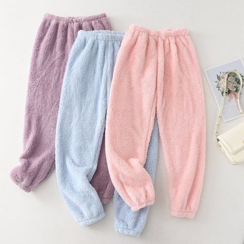Damen Bequeme Fleece-Hose mit elastischem Bund Drune
