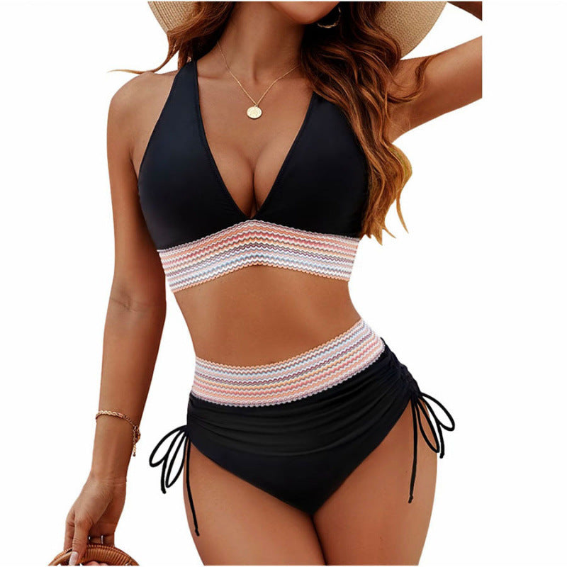 Damen Triangel-Bikini mit verstellbaren Riemen und moderner Rüschenoptik Drune
