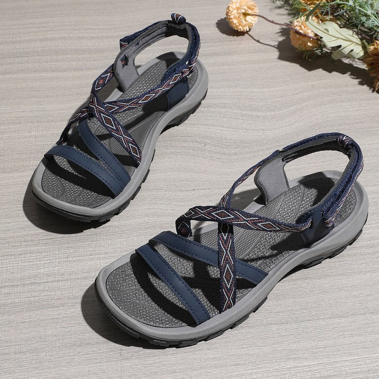 Damen Sportliche Trekking-Sandalen mit verstellbarem Riemen und gepolsterter Sohle Drune