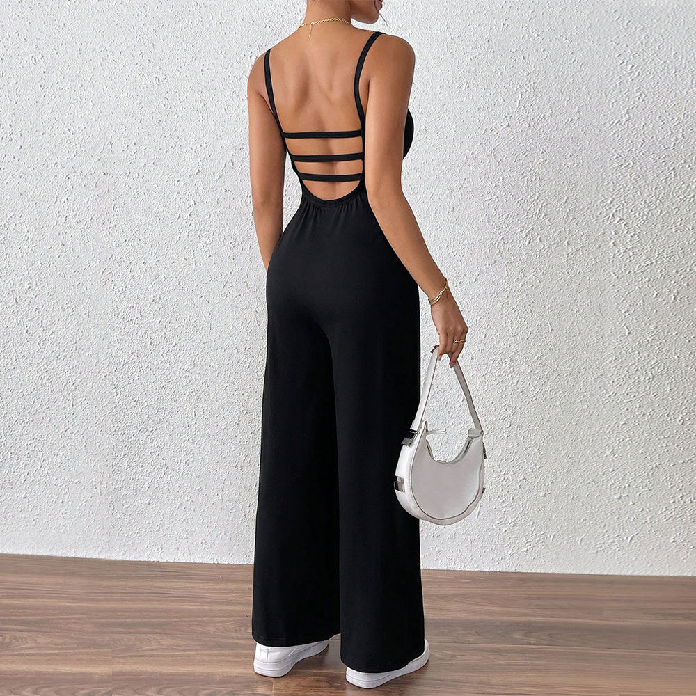 Damen lässiger Jumpsuit mit schmalen Trägern und elegantem Schnitt Drune