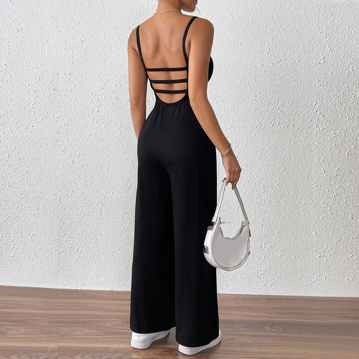 Damen lässiger Jumpsuit mit schmalen Trägern und elegantem Schnitt Drune