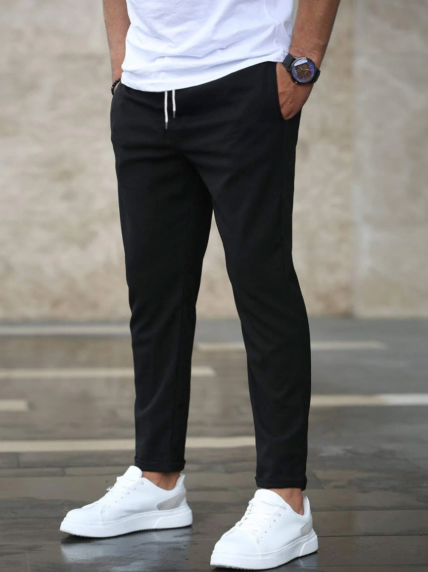 Herren Slim-Fit Freizeithose mit elastischem Bund und modernen Seitentaschen Drune