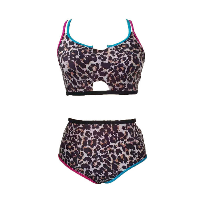 Damen Hochwertiger Bikini mit trendigem Leopardenmuster Drune