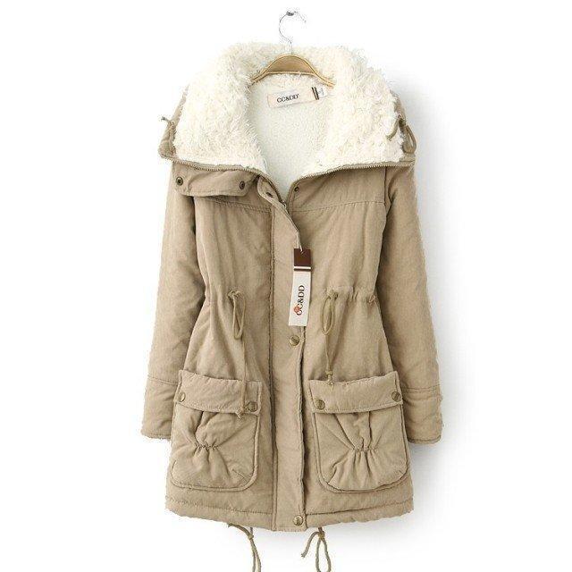 Damen lässige Steppjacke mit kuscheligem Innenfutter und verstellbarem Taillenzug Drune