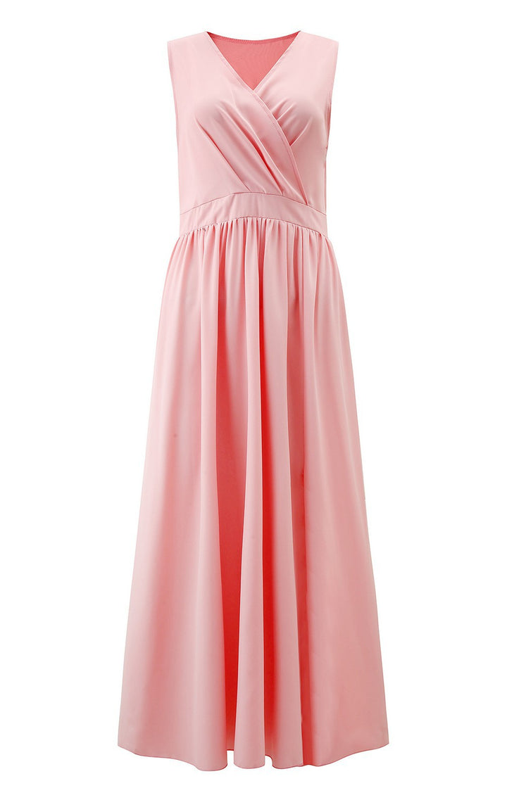 Damen Maxikleid mit elegantem Wickeldesign und seitlichem Schlitz Drune