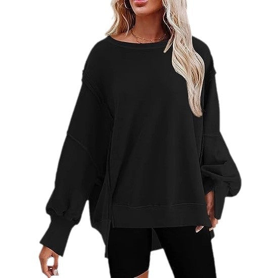 Damen Oversize Sweatshirt mit ballonartigen Ärmeln Drune