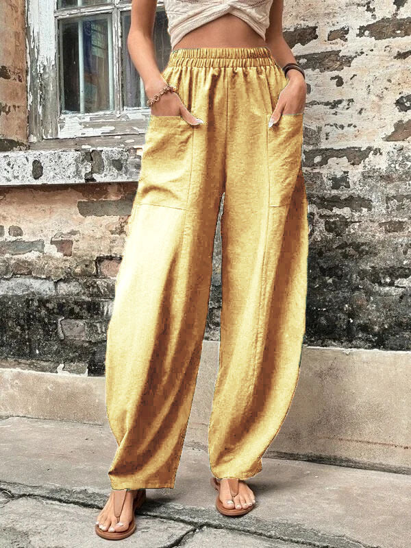 Drune | Bequeme einfarbige Taschen Freizeit-Hosen