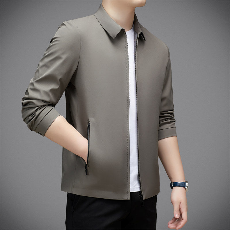 Herren leichte Mikrofaserkurjacke mit modernem Stehkragen und funktionalen Taschen Drune