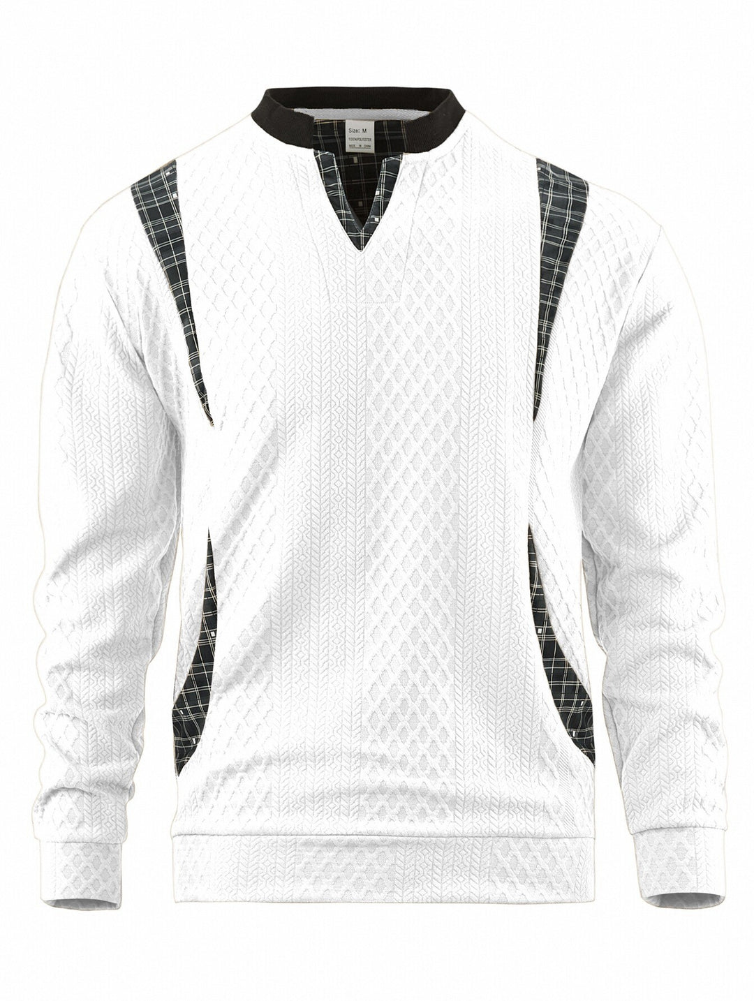 Herren Strickpullover mit modischen Karoelementen Drune