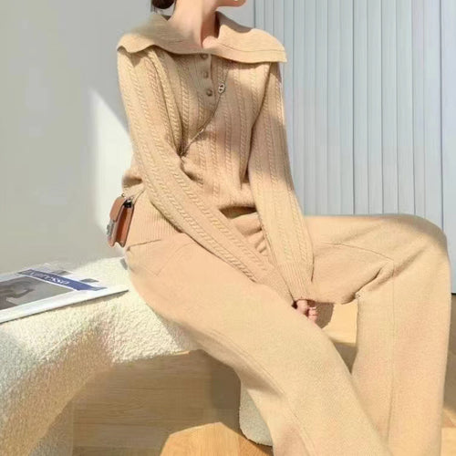 Damen Strickpullover mit abnehmbarem Kragen Drune