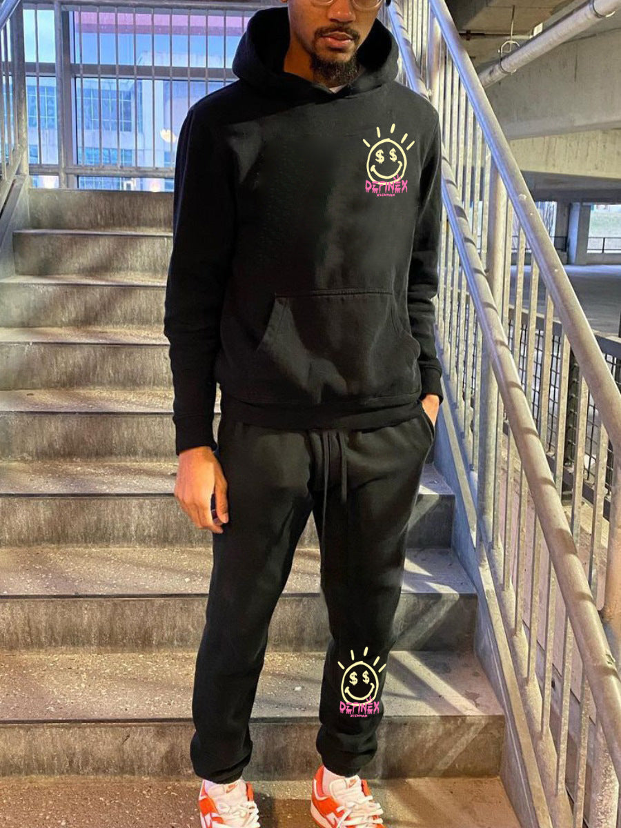 Damen Kapuzenpullover und Jogginghose Set mit lässigem Grafikdruck Drune