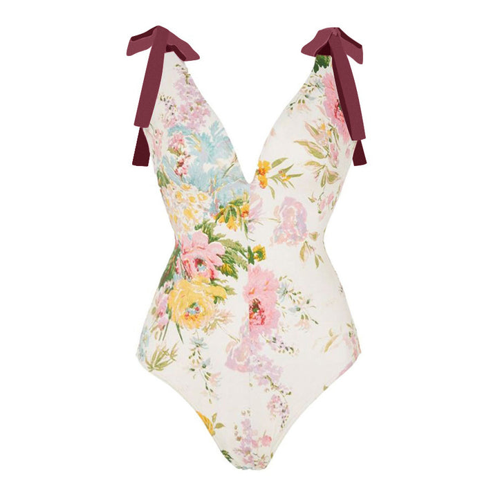 Damen Badeanzug mit floralem Design und schicker Wickelhose Drune