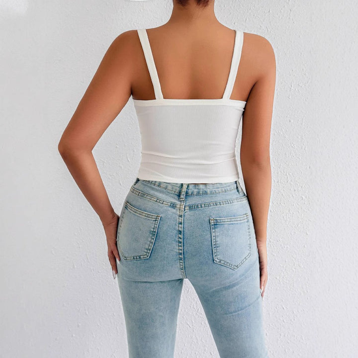Damen Trägershirt aus Rippenstoff mit figurbetontem Schnitt Drune