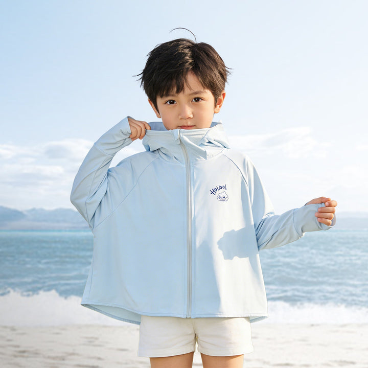 Kinder Sonnenschutzjacke mit Kapuze und atmungsaktivem Stoff Drune