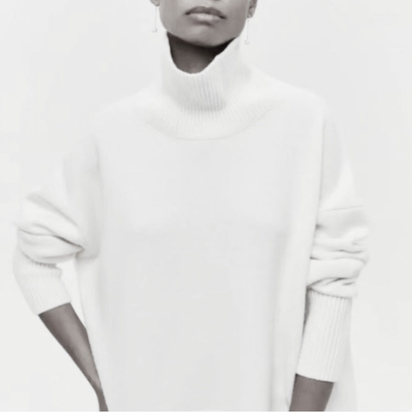 Damen Modischer Rollkragenpullover aus weichem Material Drune