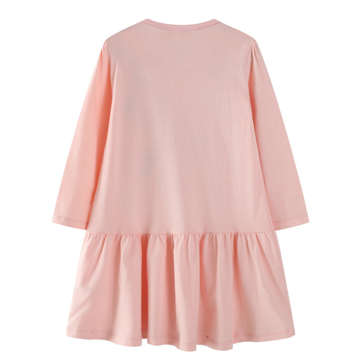 Mädchen Sweatkleid mit buntem Einhorn-Design und Glitzerapplikationen Drune