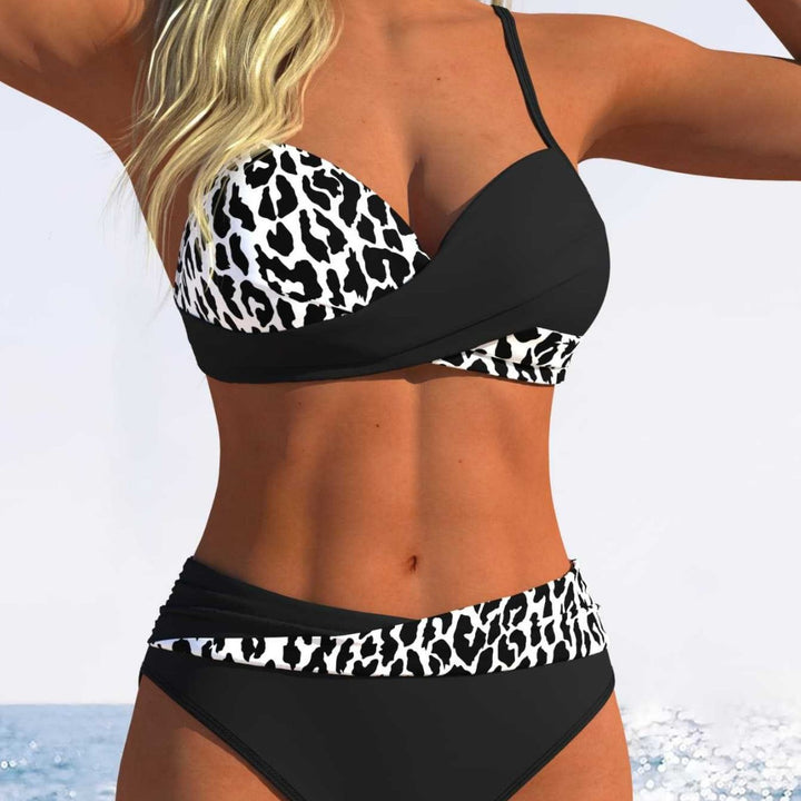 Damen Bikini-Set mit raffiniertem Wickel-Oberteil und hoher Taille Drune