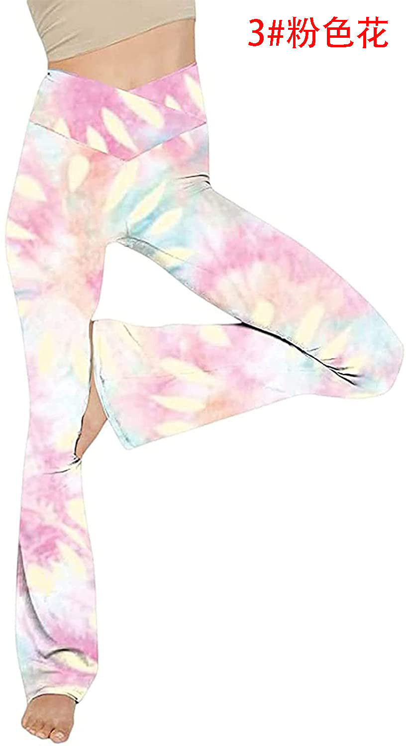 Damen Bootcut Yoga-Hose aus elastischem Material mit hohem Bund Drune