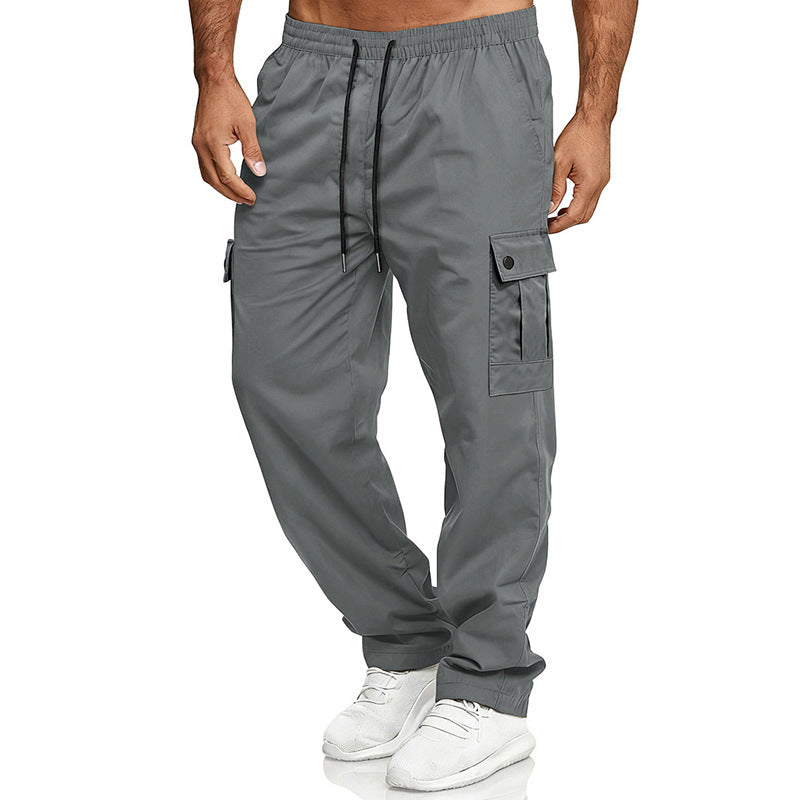 Herren nan lockere Cargo-Hose mit elastischem Bund und Kordelzug Drune