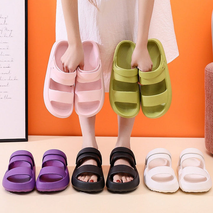 Drune - Orthopädische Sandalen | Comfort Plus Pantoletten mit Doppelriemen | Gepolsterte, lässige Slip-On-Sandalen