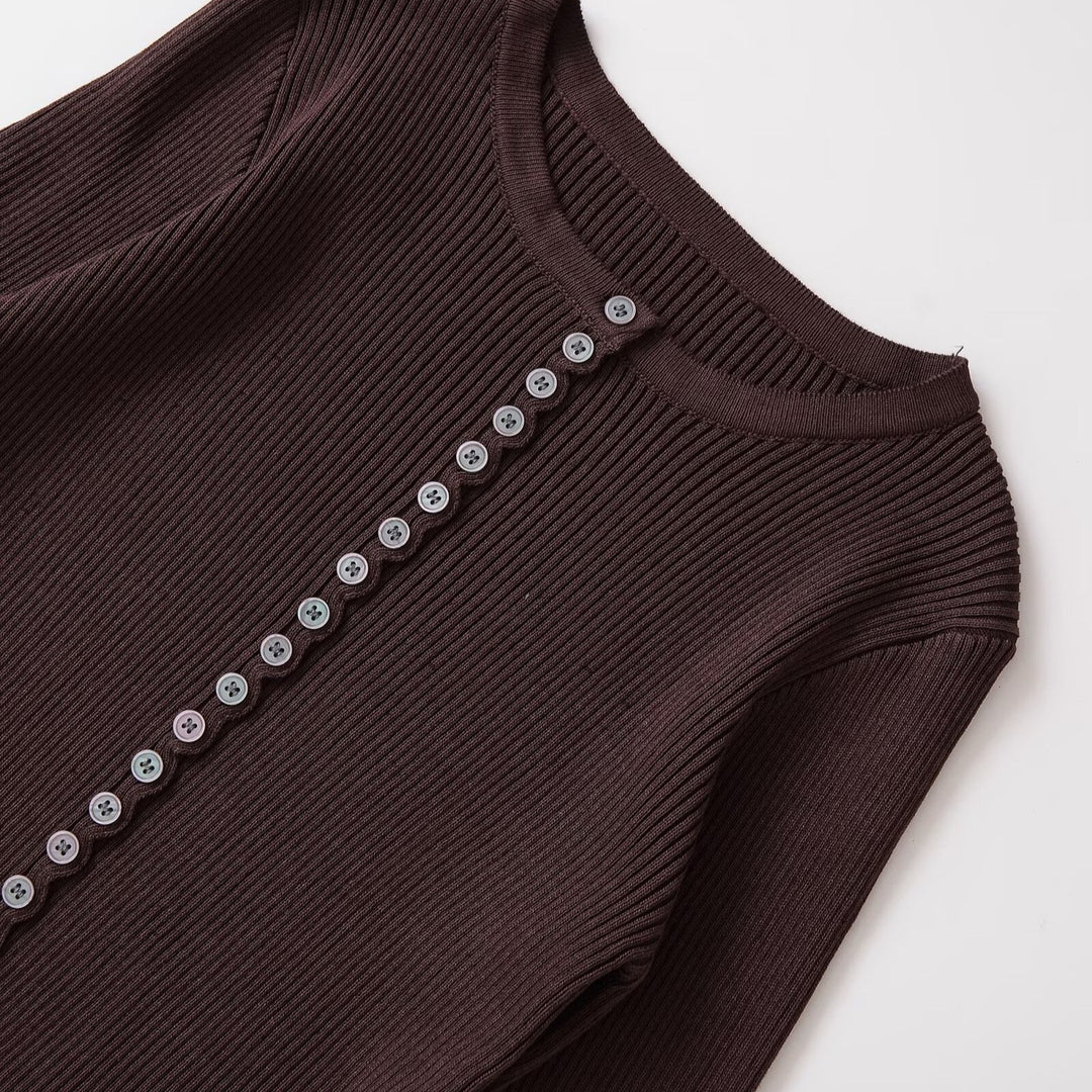 Damen Strickjacke mit dekorativen Knöpfen Drune