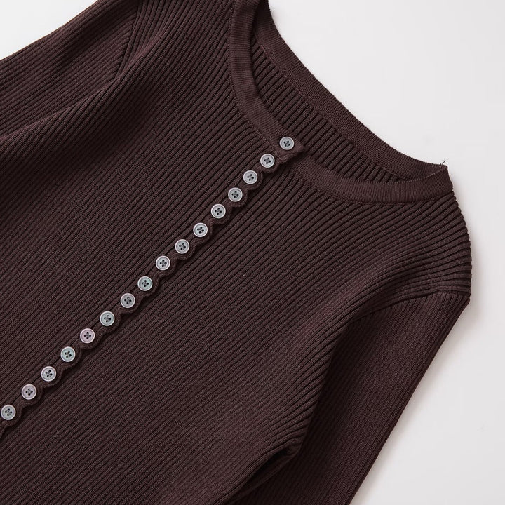 Damen Strickjacke mit dekorativen Knöpfen Drune