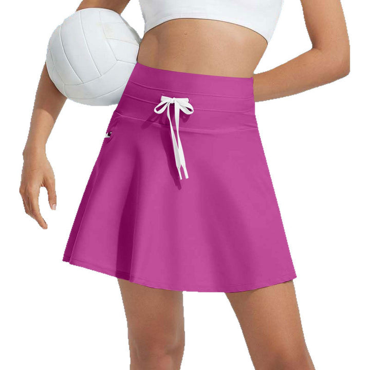 Damen Sportliche Badeskirt mit verstellbarem Taillenbund Drune