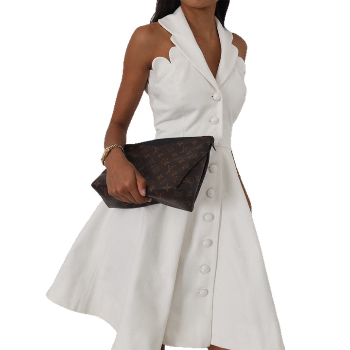 Damen Kleid mit schickem Kragen und Knopfdetails Drune