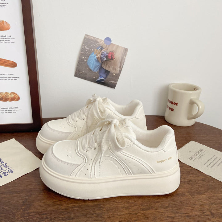 Damen Elegante Plateau-Sneaker mit strukturiertem Obermaterial Drune