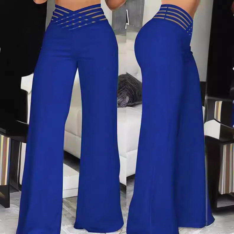 Damen Hochtaillierte Palazzo-Hose Drune