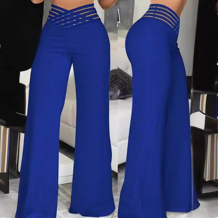 Damen Hochtaillierte Palazzo-Hose Drune