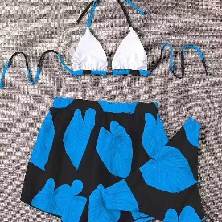 Damen Bikiniset mit modischem Rock und Triangle-Oberteil Drune
