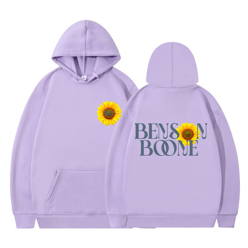 Damen Kapuzenpullover mit einzigartigem Sonnenblumenmotiv und bequemer Passform Drune