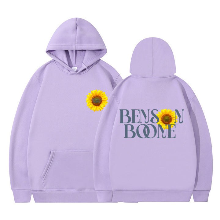 Damen Kapuzenpullover mit einzigartigem Sonnenblumenmotiv und bequemer Passform Drune