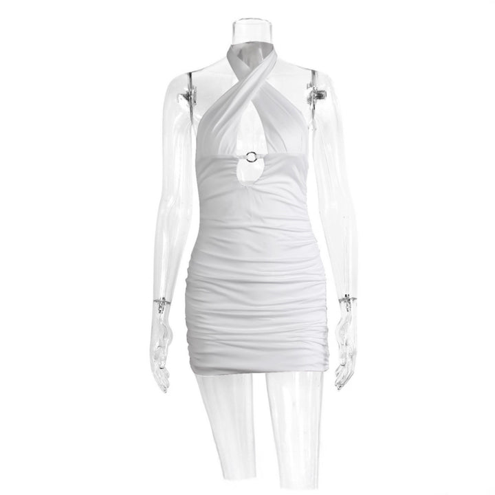 Damen Minikleid mit raffinierten Rüschendetails und verführerischem Ring-Ausschnitt Drune