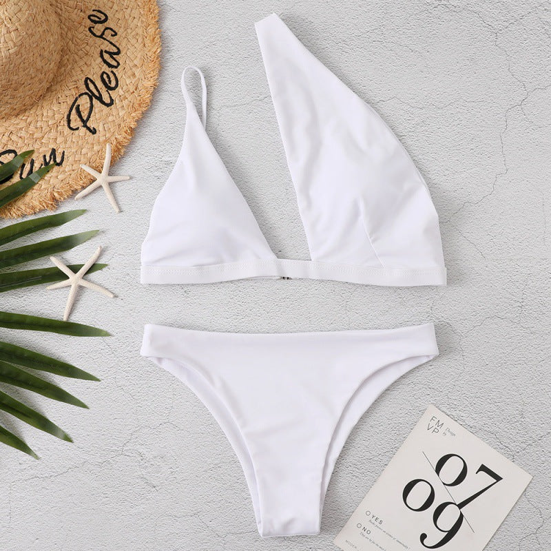 Damen Cut-Out Bikini mit asymmetrischem Oberteil und verstellbaren Trägern Drune