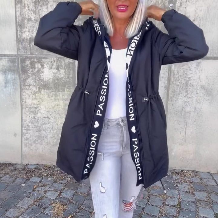 Damen Utility-Jacke mit Bindegurt Drune