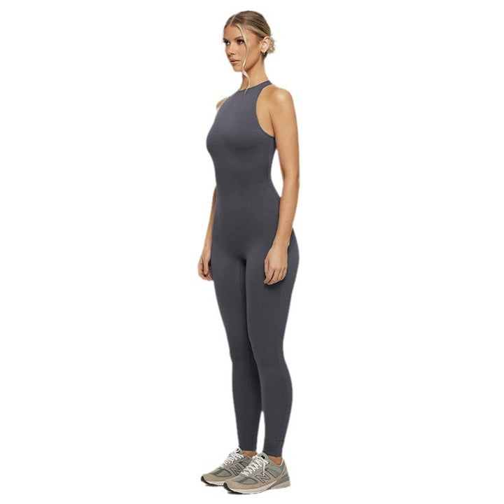 Damen eleganter Jumpsuit mit figurbetontem Design und lässigen Ärmeln Drune