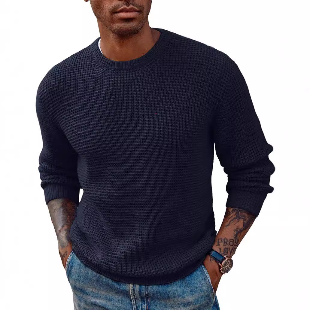 Herren Großer Strickpullover mit strukturiertem Gewebe Drune