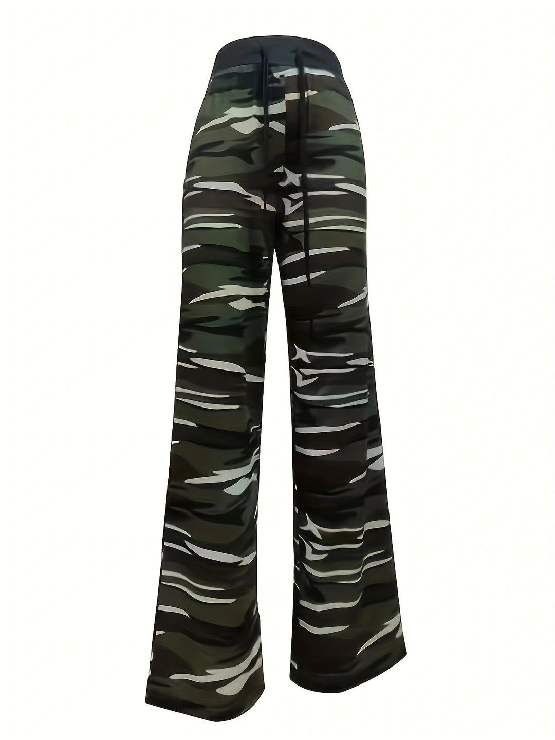 Damen Bequeme Cargohose mit elastischem Bund und stylishen Camouflagemuster Drune