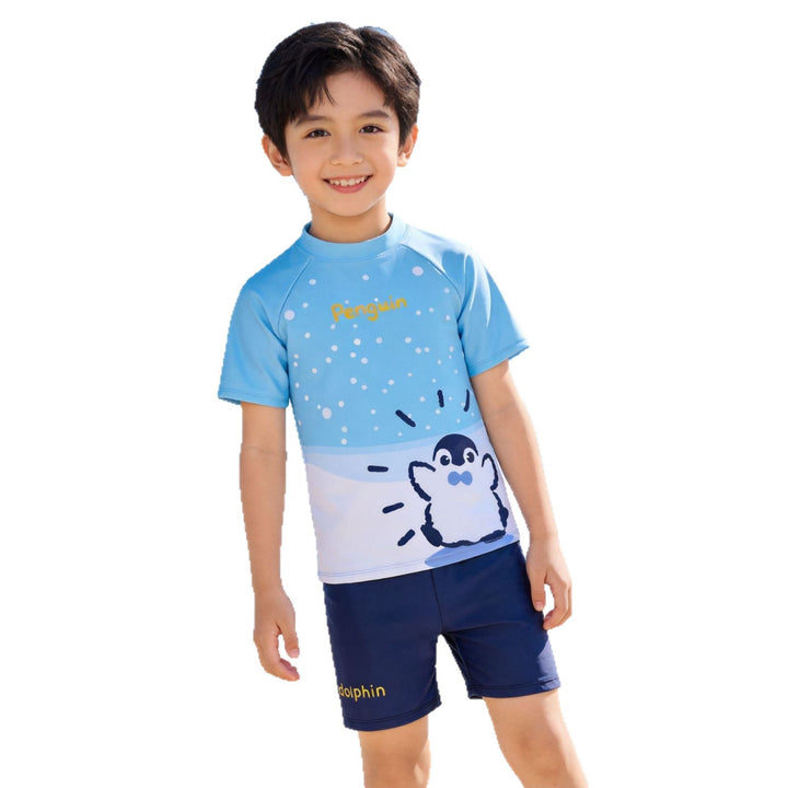 Jungen UV-Schutz Schwimmanzug mit kurzen Ärmeln Drune